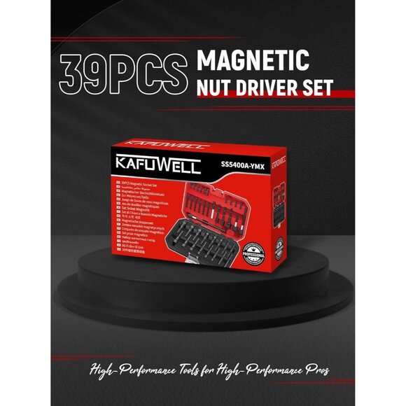 39PCS Magnetic Nut Driver Set - Drill Bits, Adapters, Extensions, & Storage Box - Picture 1 of 6
